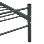 ZNTS 284687 Bed Frame without Mattress Grey Metal 200x200 cm