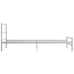 ZNTS 284693 Bed Frame without Mattress White Metal 100x200 cm