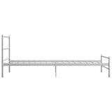ZNTS 284693 Bed Frame without Mattress White Metal 100x200 cm