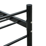 ZNTS Bed Frame with Headboard without Mattress Black 160x200 cm Metal 286498