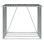 ZNTS Garden Log Storage Shed Galvanised Steel 163x83x154 cm Anthracite 47091