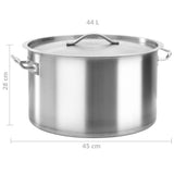 ZNTS Stock Pot 44 L 45x28 cm Stainless Steel 51140