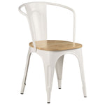 ZNTS Dining Chairs 4 pcs White Solid Mango Wood 278777