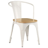 ZNTS Dining Chairs 4 pcs White Solid Mango Wood 278777