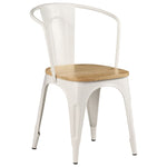 ZNTS Dining Chairs 4 pcs White Solid Mango Wood 278777