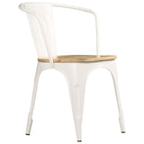ZNTS Dining Chairs 4 pcs White Solid Mango Wood 278777
