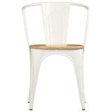 ZNTS Dining Chairs 4 pcs White Solid Mango Wood 278777