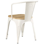 ZNTS Dining Chairs 4 pcs White Solid Mango Wood 278777