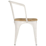 ZNTS Dining Chairs 4 pcs White Solid Mango Wood 278777