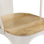 ZNTS Dining Chairs 4 pcs White Solid Mango Wood 278777