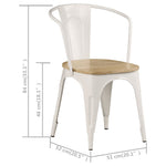 ZNTS Dining Chairs 4 pcs White Solid Mango Wood 278777