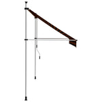 ZNTS Manual Retractable Awning 250 cm Orange and Brown 145837