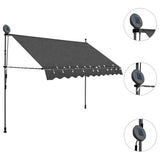 ZNTS Manual Retractable Awning with LED 250 cm Anthracite 145865