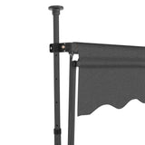 ZNTS Manual Retractable Awning with LED 300 cm Anthracite 145866