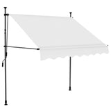 ZNTS Manual Retractable Awning with LED 150 cm Cream 145870