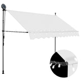 ZNTS Manual Retractable Awning with LED 250 cm Cream 145872