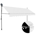 ZNTS Manual Retractable Awning with LED 400 cm Cream 145875