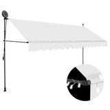 ZNTS Manual Retractable Awning with LED 400 cm Cream 145875