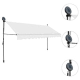 ZNTS Manual Retractable Awning with LED 400 cm Cream 145875