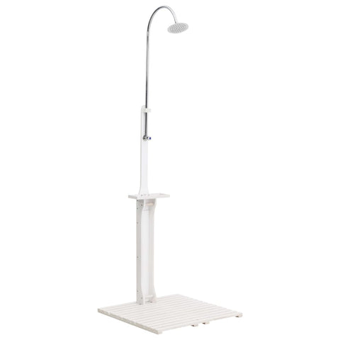 ZNTS Garden Shower White Wood 48207