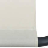 ZNTS Outdoor Lounge Bed with Canopy Cream White 48071