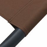 ZNTS Outdoor Lounge Bed with Canopy Brown 48072