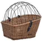 ZNTS Bike Rear Basket with Cover 55x31x36 cm Natural Willow 170903