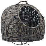 ZNTS Cat Transporter Grey 50x42x40 cm Natural Willow 170905