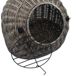 ZNTS Cat Transporter Grey 50x42x40 cm Natural Willow 170905