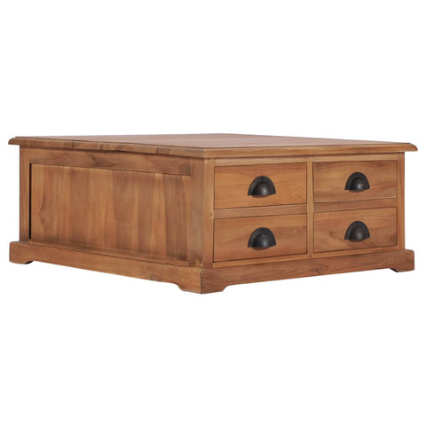 ZNTS Coffee Table 68x68x30 cm Solid Teak Wood 286274