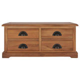 ZNTS Coffee Table 68x68x30 cm Solid Teak Wood 286274
