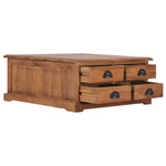 ZNTS Coffee Table 68x68x30 cm Solid Teak Wood 286274