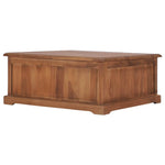 ZNTS Coffee Table 68x68x30 cm Solid Teak Wood 286274