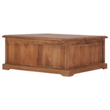 ZNTS Coffee Table 68x68x30 cm Solid Teak Wood 286274