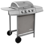 ZNTS Gas BBQ Grill with 4 Burners Silver 48549