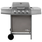 ZNTS Gas BBQ Grill with 4 Burners Silver 48549