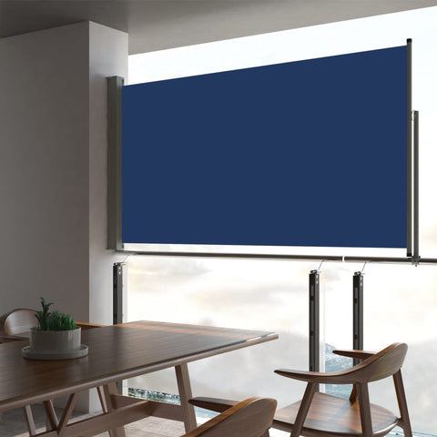 ZNTS Patio Retractable Side Awning 160x300 cm Blue 48350