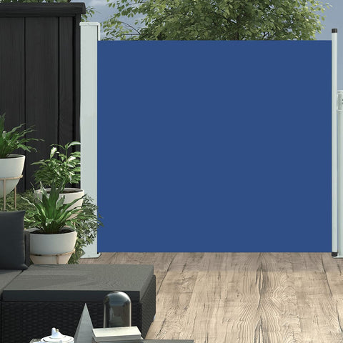 ZNTS Patio Retractable Side Awning 170x300 cm Blue 48366