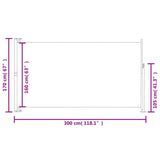 ZNTS Patio Retractable Side Awning 170x300 cm Brown 48369