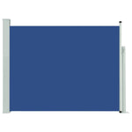 ZNTS Patio Retractable Side Awning 140x500 cm Blue 48396