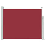 ZNTS Patio Retractable Side Awning 140x500 cm Red 48397