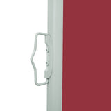 ZNTS Patio Retractable Side Awning 140x500 cm Red 48397