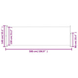 ZNTS Patio Retractable Side Awning 140x500 cm Red 48397