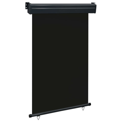 ZNTS Balcony Side Awning 120x250 cm Black 48418