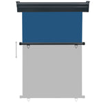 ZNTS Balcony Side Awning 120x250 cm Blue 48420