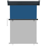 ZNTS Balcony Side Awning 120x250 cm Blue 48420