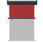 ZNTS Balcony Side Awning 120x250 cm Red 48421