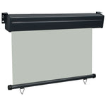 ZNTS Balcony Side Awning 120x250 cm Grey 48422