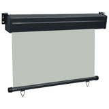 ZNTS Balcony Side Awning 120x250 cm Grey 48422