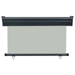 ZNTS Balcony Side Awning 120x250 cm Grey 48422